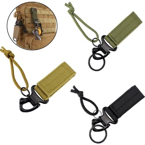 Outdoor Tactical Camping Carabiner Backpack Hooks Accessories Molle Hook Survival Gear Military Nylon Keychain Clasp