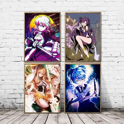 Canvas Prints Poster Fate Grand Order Home Decoration Saber Painting Wall Art Hot Animation Figure Picture Modular Living Room