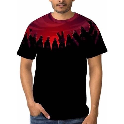 Promo Baseball Adult Full Print T-shirts (men And Women) Print Anime Sasuke Akatsuki Graphic Vintage Tees