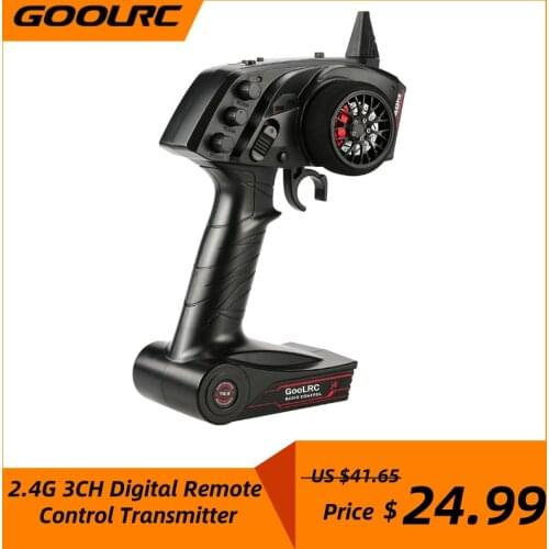 GoolRC TG3 2.4Ghz 3CH Digital Remote Control Transmitter With GoolRC Original 3CH Receiver for RC Car Boat RC Parts