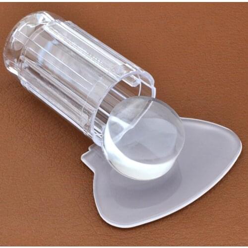 Single Head Nail Nail Art Silicone Seal Stamper With Scraper Set Manicure Nail Art Tool Polishing Printing Nail Image Plate