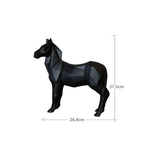 Nordic Indoor Origami Animal Decoration Modern House Room EPMC Eco-Friendly Resin Horse Crafts Home Accessories Novelty Gift