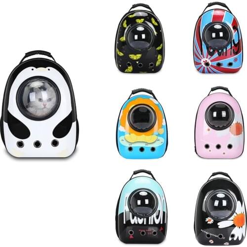 Waterproof Pet Dog Cat Bag Travel Cat Carrier Double Shoulder Bag Astronaut Window Bubble Cat Backpack Small Pet Handbag