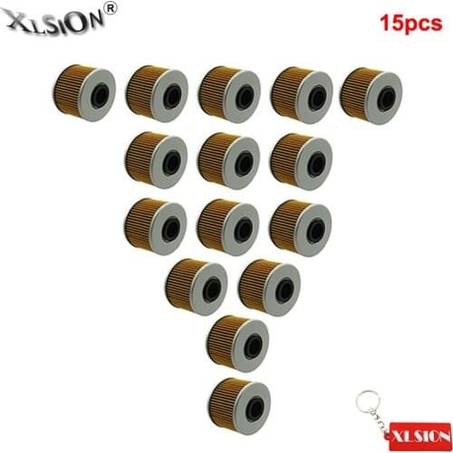 XLSION Aftermarket 15Pcs Oil Filters For Honda SXS1000 M3 3 M5 5 Seat Pioneer 1st Filter (2016-2017) Filter # 15412-HP7-A01