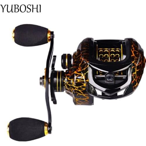 YUBOSHI 2021 New 7.2:1 Gear Ratio Baitcasting Reel 4+1BB Fiber Drag Mechanical Side Cover Super Light Fishing Wheel