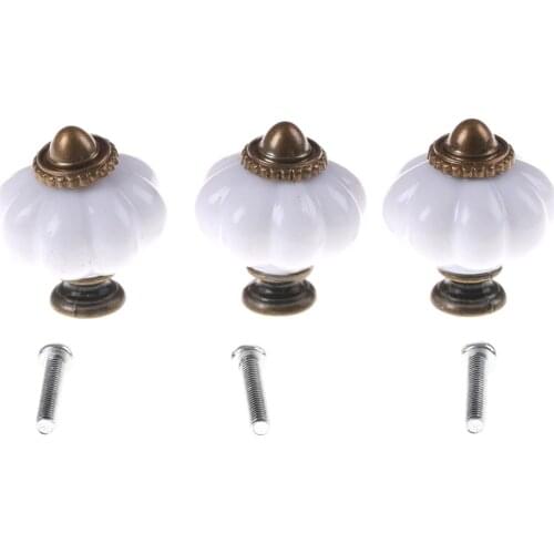 1PC High grade Metal Plastic Vintage Style Door Knobs Cabinet Drawer Cupboard Kitchen Pull Handle Durable With Screw