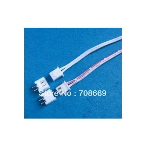 100 pcs 2 Pin Connector leads Heade 2.54 mm L: 200mm