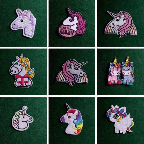 2pcs Unicorn Duck Patch For Clothes Cute Animal Patch Iron On Patches On Clothes Sticker Embroidered Patches For Clothing Diy