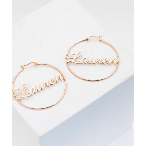 2020 Custom Earrings Name Individuality Earring Jewelry Stainless Steel Letter Stud Earrings Minimalist Earrings Gifts