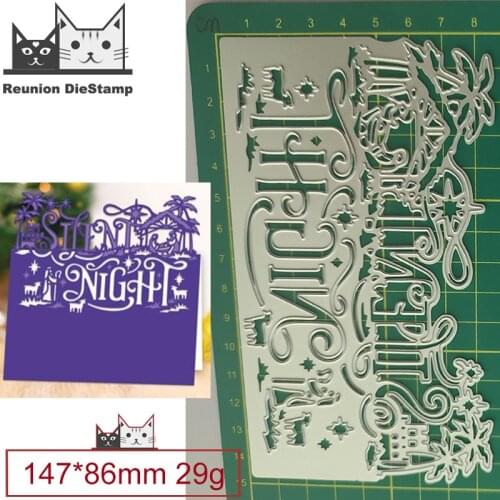 2021 New Cut Die Silent Night Christmas Eve Lace Metal Cutting Dies DIY Scrapbooking Steel Craft Die Cut Embossing Paper Cards