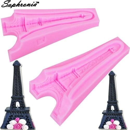 Sophronia S087 3D Eiffel Tower Silicone Mold Fondant Molds for DIY Cake Decorating Tools Cake Moulds Soap Silicone Baking Mold