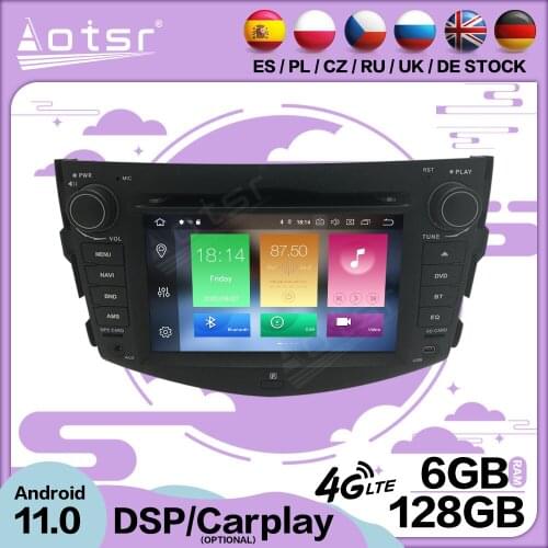 6+128G Carplay Android 11 For Toyota RAV4 2006-2016 Car Multimedia GPS Screen Video Player Radio Receiver Audio Stereo Head Unit