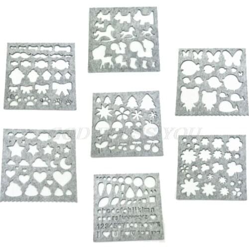 7Pcs/Set Wool Felt Mold Needle Felting DIY Craft Stencil Applique Handicraft Shaping Drop Shipping