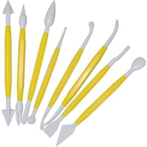 8pcs/set Plastic Clay Sculpting Set Polymer Modeling Clay Tools Poly form Sculpey Tools Set For Shaping Clay Play dough Toys