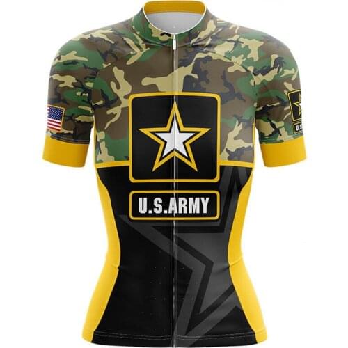 U.S Army - Women Cycling Jerseys MTB Bike Cycling Clothing Breathable Mountian Bicycle Clothes Summer Bike uniform Wear