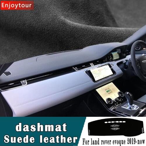 Car-styling Suede Leather Dashmat Dashboard Cover Pad Dash Carpet auto accessories For land rover evoque G2 L551 2019 2020 RHD