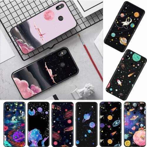 Space universe astronaut Starry sky Phone Case For Xiaomi Redmi 7 8 9t a3 9se k20 mi8 max3 lite 9 note 9s 10 pro
