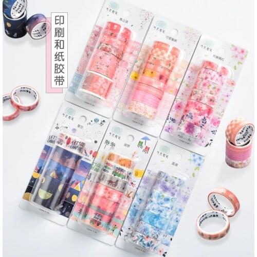 Flower Printing Washi Tape Set Valued Gift School Supplies Masking Tape Gift Back To School Presented By Kevin&sasa Crafts