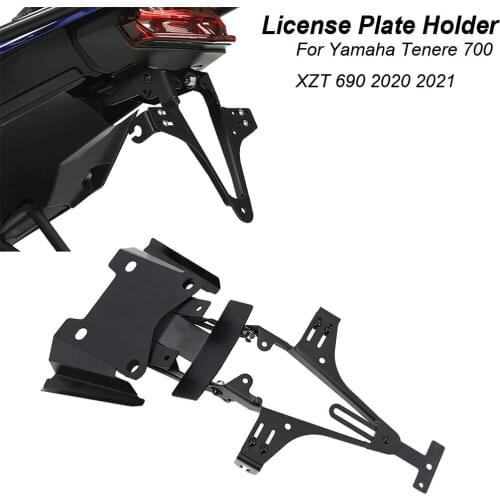 NEW Motorcycle For Yamaha Tenere 700 Tenere700 2020 2021 License Number Plate Holder Mount Bracket