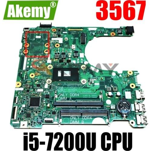 For DELL Inspiron 3567 Laptop Motherboard With SR342 i5-7200u CN-0D71DF 0D71DF D71DF DDR4 15341-1 91N85 MB 100% fully tested