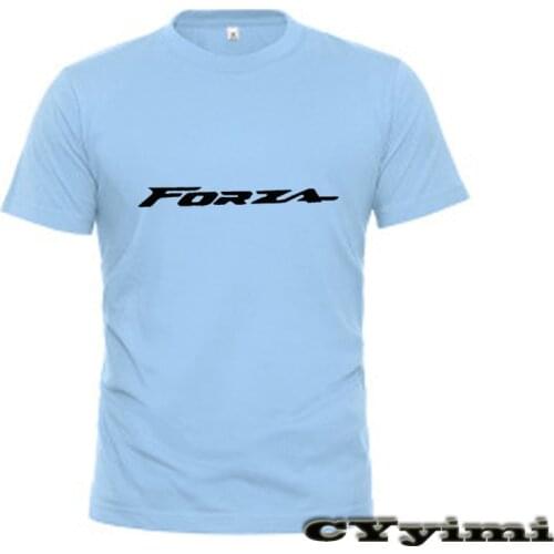 For Honda FORZA 300 125 250 T Shirt Men New LOGO T-shirt 100% Cotton Summer Short Sleeve Round Neck Tees Male