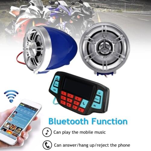 JXLCLYL 12V Bluetooth Motorcycle Handlebar Audio System FM Radio MP3 Speaker USB