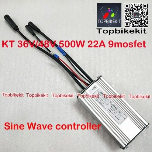 Ebike Controller 36V 500W 48V 500W 9 Mosfet KT Torque Simulation Sine Wave controller for ebike motor with Julei waterproof plug