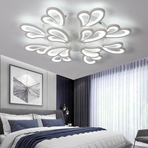 Butterfly Ceiling Chandelier Modern Ceiling Light for Living Room Bedroom LED Chandelier With Remote Control Home Fixture Light