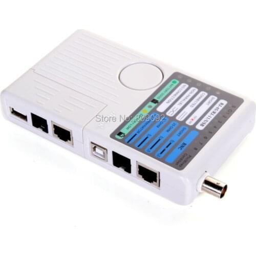 Multifunction 4 in 1 Remote RJ11 RJ45 USB BNC LAN Network Phone Cable Cat5 Cat6 Tester Meter