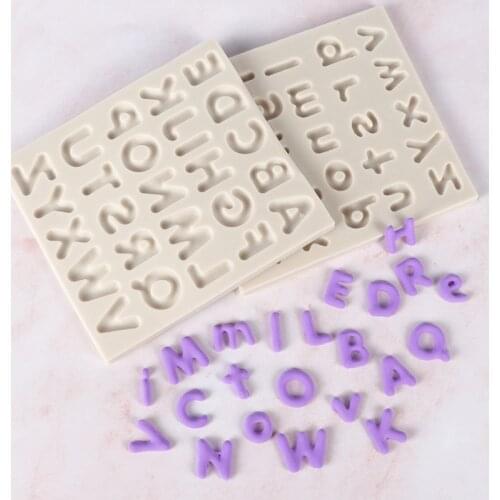 Uppercase And Lowercase Letters Silicone Mold Fondant Cake Decoration Mould Sugarcraft Chocolate Baking Tool For Cakes Gumpaste