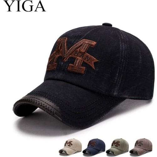 YIGA 2018 New Fashion Washed Hats Casual Old Baseball Cap Outdoor Embroidered Visor for Man Women wholesale