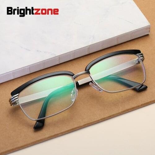 New Eye Presbyopic Reading Glasses Double Eyebrow Fashion Glasses For Middle-aged And Old People Metal Anti Blue Lens Oculos
