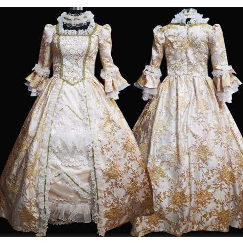 2020 New victorian Halloween Cosplay dress Colonial Georgian Renaissance Gothic Historical dress D-637