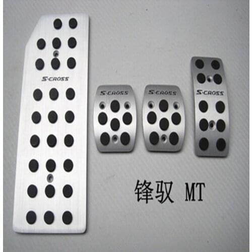 Fuel Brake Foot Rest pedals Plate Non slip Accelerator brake pedal Pads cover For Suzuki SX4 S-Cross S Cross 2014-2018