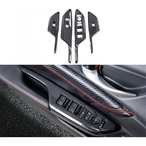 Full Set Carbon Fiber Interior Decoration Inner Door Bowl Door Trim Strip For Honda Civic 2016 2017 2018 Car accessories