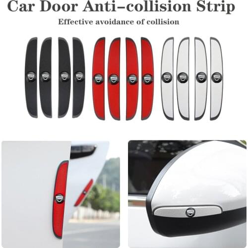 4Pcs Car Accessories Rubber Door Bumper Protect Strip For Dacia Duster Sandero Logan Lodgy 2Mcv Stepway Dokker Anti-Scratch