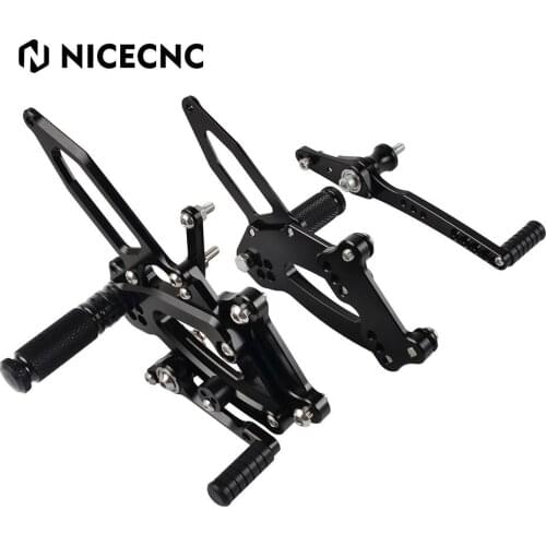 NICECNC Adjustable Left Right Motorcycle Rearset Footpegs Foot Rest Pegs For BMW S1000RR 2017 2018 S 1000RR S1000 RR S 1000 RR