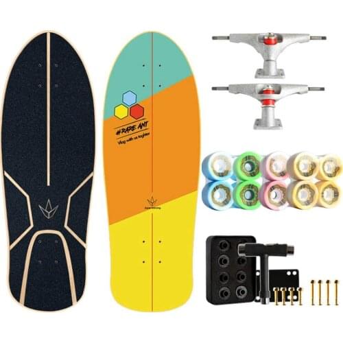 Skateboard 29"X9.8", 7-Layer Maple Skateboard Womens Mini Skateboard Free Pedal Brush Street Skateboard Gift for Beginners