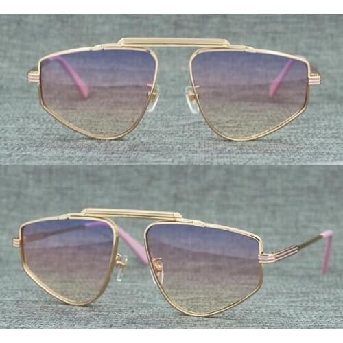 LKK Cat Eye fashion Women Sunglasses Tinted Color Lens Vintage Shaped Sun Glasses Female Eyewear Blue Sunglasses Brand Designer