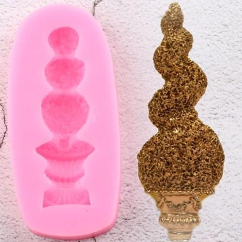Spiral Topiary Silicone Molds Relief Cake Border Fondant Cake Decorating Tools Jewelry Resin Clay Candy Chocolate Gumpaste Mould