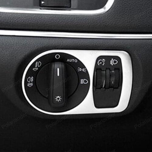 Car styling Dashboard light control Button Switch Cover For A/udi Q3 Stainless Steel Trim sticker auto Accessories