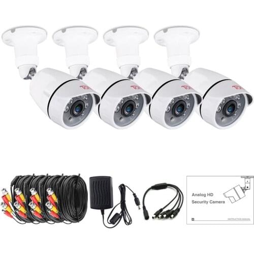 Tonton 1080P 4 PACK HD 2.0MP Hi-Resolution CCTV Security Camera with 82ft Night Vision Waterproof for 1080P FULL HD DVR Systems