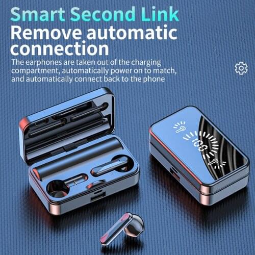 TWS Bluetooth 5.2 Earphones Stereo Sports IPX7 Waterproof Bluetooth Wireless Headphones 2000mAh Charging Box Earbuds With Mic