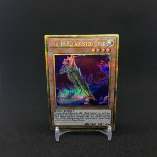 Yu Gi Oh 20SER GSR Evil HERO Aduster Gold English DIY Toys Hobbies Hobby Collectibles Game Collection Anime Cards