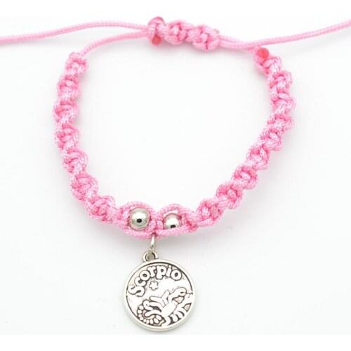 Handmade Jewelry For Couple Lover Gift Twelve Constellations Bracelets Wrap Wire Weave Bracelet