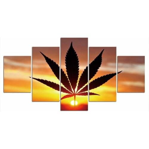 Sunset Weed Shadow Home Wall Decor Canvas Picture Art HD Print Painting On Canvas for Living Room Unframe