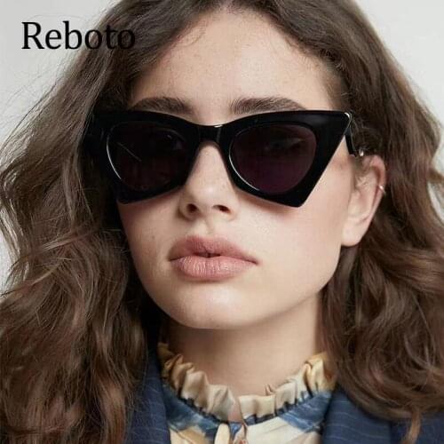Ladies Glasses Brand Cat Eye Sunglasses Trend 2021 New Small Black Vintage Transparent Glasses Frames Female UV400 Oculos