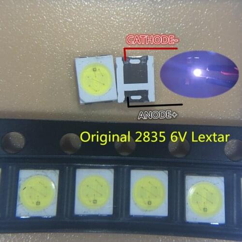 100PCS LEXTAR For maintenance Konka Changhong Amoi LCD TV backlight LED strip lights 1210 3528 2835 SMD LED beads 6V