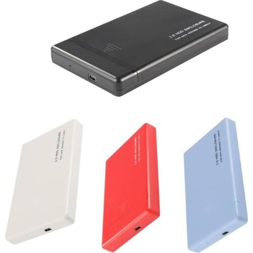 2.5 Inch USB2.0 SATA2.0 HDD Box SSD Case Hard Disk Drive Box External HDD Enclosure Case Tool Free Support 3TB