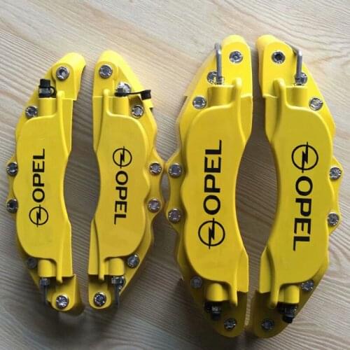 2 Or 4 Pcs Yellow Metal Brake Caliper Cover With Black Sticker Logo Car Styling Decoration For Opel Front Rear Free Shipping